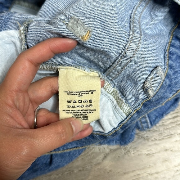 We the Free Free People Hallie Distressed Denim Skirt in Blue Women’s Sz 25 - Picture 10 of 10